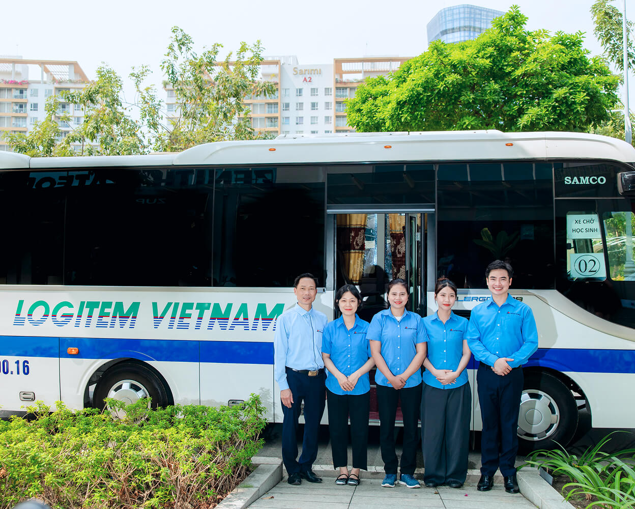 School bus attendant and driver