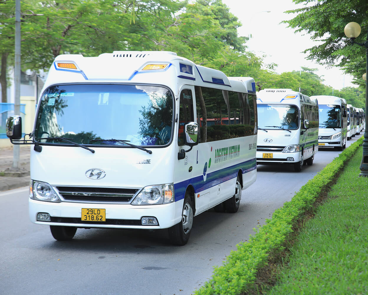 School bus driving on the road