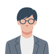 Illustration of a man in a suit wearing glasses
